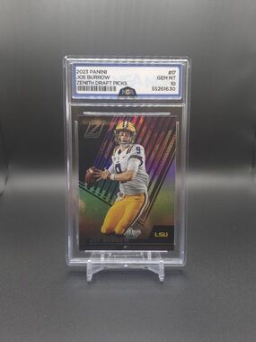 Panini Zenith Joe Burrow Football Card - Purple/Gold